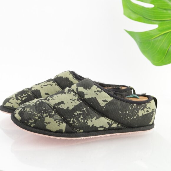 Sorel Women Bodega Run Slip On Shoe Size 8 Green Camo Mule Slipper Quilted Nylon - Picture 5 of 12